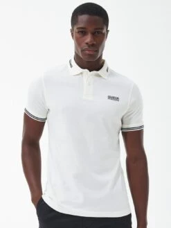 Barbour International Essential Tipped Polo Shirt - Off White