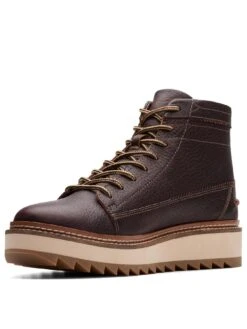 Clarks Clarks Clarkhill Hi Boots 10 Clarks Clarks Clarkhill Hi Boots -Barbou Clothing Shop VJHMY SQ3 0000000014 DARK BROWN SLf