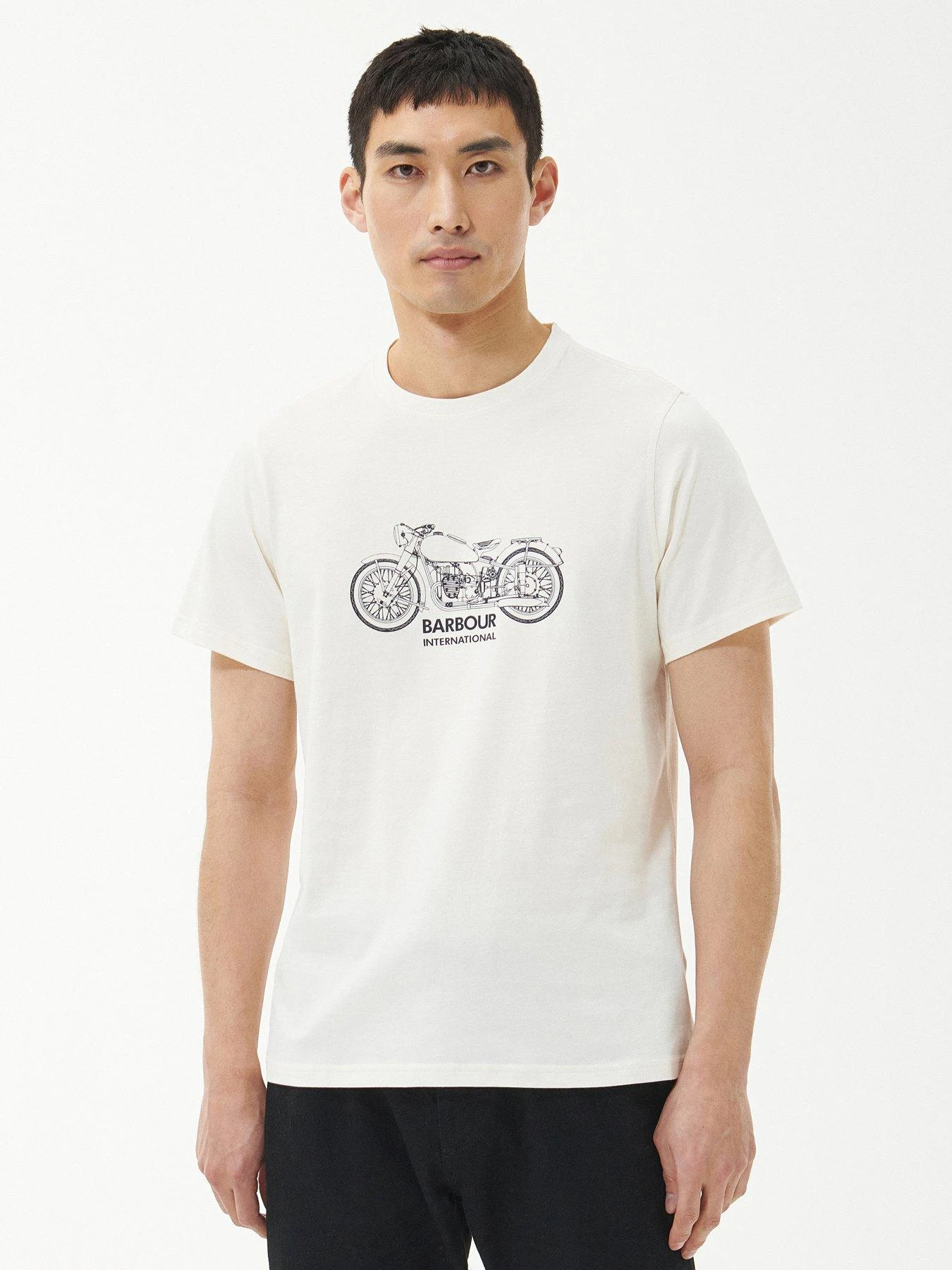 Barbour International Gear Motorcycle Graphic T-Shirt - Light Cream 3 Barbour International Gear Motorcycle Graphic T-Shirt - Light Cream