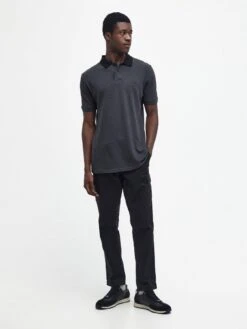Barbour International Very Exclusive - Contrast Collar Polo Shirt - Dark Grey -Barbou Clothing Shop VJKTB SQ3 0000000070 DARK GREY MDo