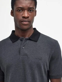Barbour International Very Exclusive - Contrast Collar Polo Shirt - Dark Grey -Barbou Clothing Shop VJKTB SQ4 0000000070 DARK GREY MDd