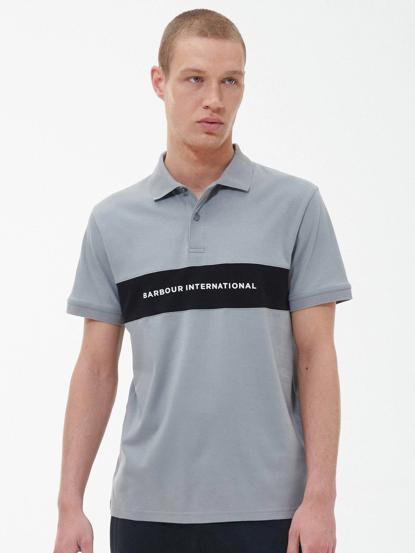 Barbour International Logo Polo Shirt - Light Grey 3 Barbour International Logo Polo Shirt - Light Grey