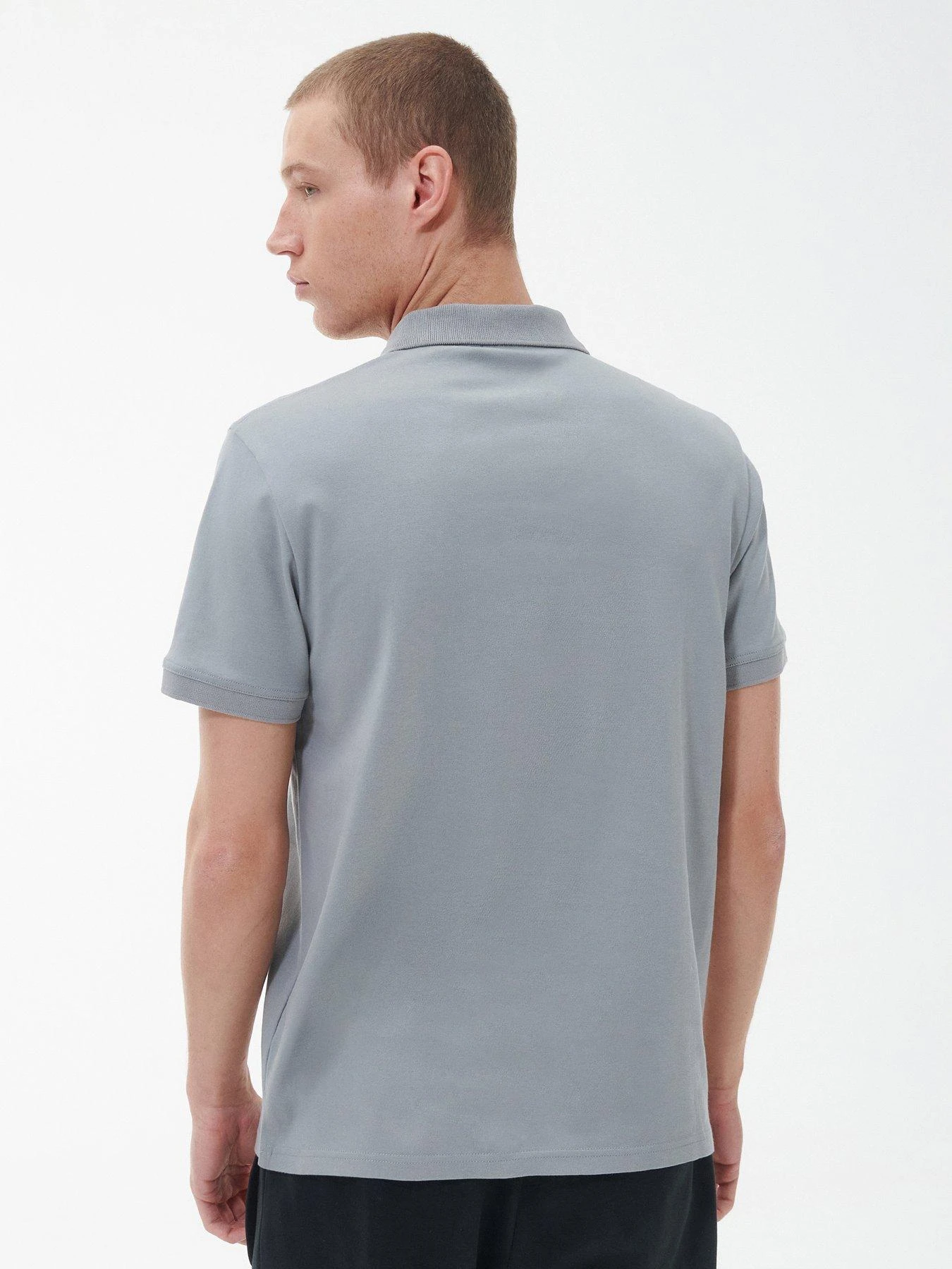 Barbour International Logo Polo Shirt - Light Grey 4 Barbour International Logo Polo Shirt - Light Grey - Image 2