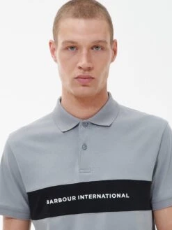 Barbour International Logo Polo Shirt - Light Grey 10 Barbour International Logo Polo Shirt - Light Grey -Barbou Clothing Shop VJKU8 SQ4 0000000215 LIGHT GREY MDd