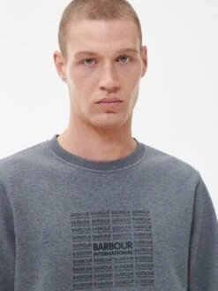 Barbour International Logo Sweatshirt - Dark Grey -Barbou Clothing Shop VJKUA SQ4 0000000070 DARK GREY MDd