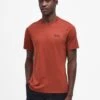 Barbour International Very Exclusive - Small Logo T-Shirt - Dark Red -Barbou Clothing Shop VJKUW SQ1 0000000315 DARK RED MDf