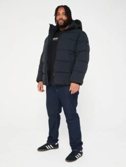Calvin Klein Big & Tall Crinkle Nylon Quilt Jacket - Black -Barbou Clothing Shop VJMBZ SQ3 0000000004 BLACK MDo
