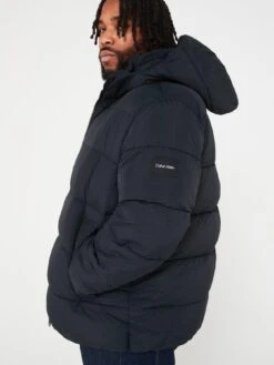 Calvin Klein Big & Tall Crinkle Nylon Quilt Jacket - Black -Barbou Clothing Shop VJMBZ SQ4 0000000004 BLACK MDd