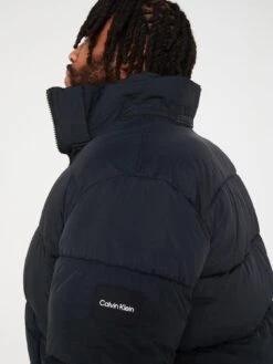 Calvin Klein Big & Tall Crinkle Nylon Quilt Jacket - Black -Barbou Clothing Shop VJMBZ SQ5 0000000004 BLACK MDd1