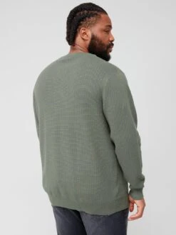 Calvin Klein Calvin Klein Big & Tall Structure Sweater -Green -Barbou Clothing Shop VJMD4 SQ2 0000000047 GREEN MDb