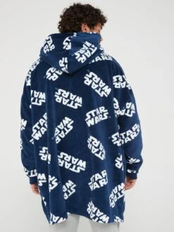 Very Man Mens Star Wars Oversized Hooded Blanket - Navy -Barbou Clothing Shop VJN74 SQ2 0000000048 NAVY MDb