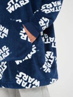 Very Man Mens Star Wars Oversized Hooded Blanket - Navy -Barbou Clothing Shop VJN74 SQ5 0000000048 NAVY MDd1
