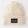 Calvin Klein Fine Cotton Rib Beanie -Barbou Clothing Shop VJNAD SQ1 0000000108 BEIGE SLf