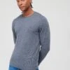 Calvin Klein Merino Crew Neck Sweater - Grey  -Barbou Clothing Shop VJNF5 SQ1 0000000070 DARK GREY MDf