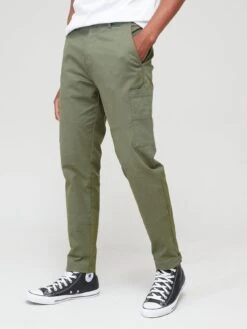 Calvin Klein Modern Twill Tapered Cargo Trousers - GreenĀ