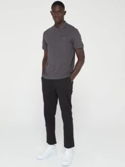 Calvin Klein Textured Two Tone Polo Shirt - Grey  -Barbou Clothing Shop VJNI9 SQ3 0000000005 GREY MDo