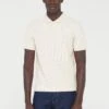 Calvin Klein Textured Two Tone Polo Shirt - White