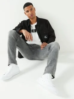 Calvin Klein Jeans Ripstop Shirt - Black -Barbou Clothing Shop VJV31 SQ4 0000000004 BLACK MDd