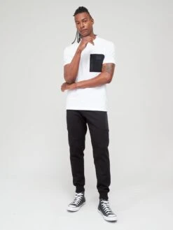 Calvin Klein Jeans Mix Media T-shirt - White -Barbou Clothing Shop VJV35 SQ3 0000000013 WHITE MDo