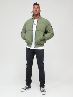 Calvin Klein Jeans Commercial Bomber Jacket - Green  -Barbou Clothing Shop VJV3N SQ3 0000000047 GREEN MDo