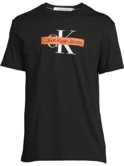 Calvin Klein Jeans Calvin Klein Jeans Monologo Stencil T-shirt -Barbou Clothing Shop VJV4D SQ4 0000000004 BLACK MDd