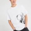 Calvin Klein Jeans Hyper Real Slanted CK T-shirt - White -Barbou Clothing Shop VJV4N SQ1 0000000013 WHITE MDf