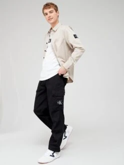 Calvin Klein Jeans Essential Regular Cargo Pants - Black  -Barbou Clothing Shop VJV55 SQ3 0000000004 BLACK MDo