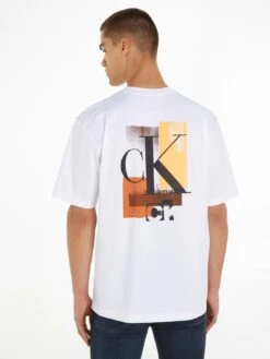 Calvin Klein Jeans Connected Layer Landscape T-shirt - White