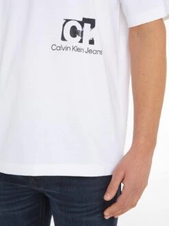 Calvin Klein Jeans Connected Layer Landscape T-shirt - White -Barbou Clothing Shop VJV5H SQ4 0000000013 WHITE MDd