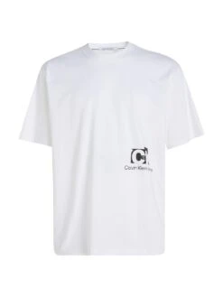 Calvin Klein Jeans Connected Layer Landscape T-shirt - White -Barbou Clothing Shop VJV5H SQ5 0000000013 WHITE MDd1