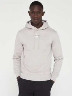 Calvin Klein Jeans Monologo Hoodie - Grey 