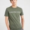 Calvin Klein Jeans Institutional Logo Slim T-shirt - Green -Barbou Clothing Shop VJV6D SQ1 0000000047 GREEN MDf