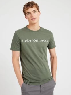 Calvin Klein Jeans Institutional Logo Slim T-shirt - Green