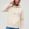 Calvin Klein Jeans Institutional Hoodie - Beige 