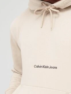 Calvin Klein Jeans Institutional Hoodie - Beige  -Barbou Clothing Shop VJV6G SQ4 0000000108 BEIGE MDd
