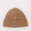 Lacoste Ribbed Beanie Hat - Brown -Barbou Clothing Shop VJW5V SQ1 0000000143 BROWN SLf