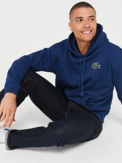 Lacoste Large Croc Oversized Hoodie - Blue 9 Lacoste Large Croc Oversized Hoodie - Blue -Barbou Clothing Shop VJW6E SQ4 0000000020 BLUE MDd