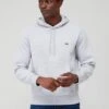 Lacoste Core Fleece Overhead Hoodie - Light Grey -Barbou Clothing Shop VJW6I SQ1 0000000215 LIGHT GREY MDf