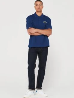 Lacoste Large Croc Oversized Polo Shirt - Blue -Barbou Clothing Shop VJW6O SQ3 0000000020 BLUE MDo
