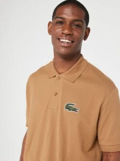 Lacoste Large Croc Oversized Polo Shirt - Brown -Barbou Clothing Shop VJW6P SQ4 0000000143 BROWN MDd