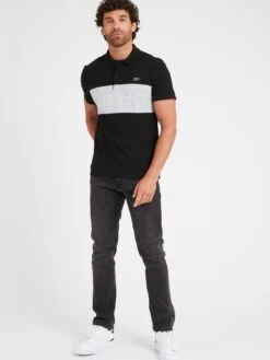 Lacoste Colour Block Polo Shirt - Black -Barbou Clothing Shop VJW6T SQ3 0000000004 BLACK MDo