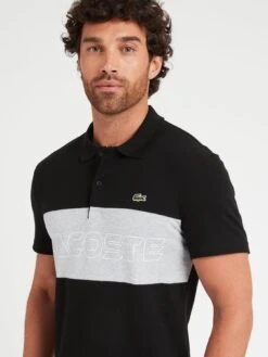 Lacoste Colour Block Polo Shirt - Black -Barbou Clothing Shop VJW6T SQ4 0000000004 BLACK MDd