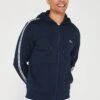 Lacoste Taped Zip Through Hoodie - Dark Blue -Barbou Clothing Shop VJW7U SQ1 0000000354 DARK BLUE MDf