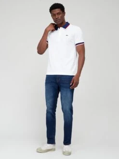 Lacoste Tipped Collar Polo Shirt - White -Barbou Clothing Shop VJW8A SQ3 0000000013 WHITE MDo