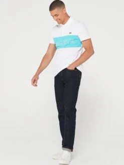 Lacoste Colour Block Polo Shirt - White -Barbou Clothing Shop VJW8E SQ3 0000000013 WHITE MDo