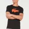 Lacoste Contrast Croc Logo T-shirt - Black -Barbou Clothing Shop VJWA8 SQ1 0000000004 BLACK MDf