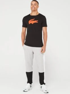 Lacoste Contrast Croc Logo T-shirt - Black -Barbou Clothing Shop VJWA8 SQ3 0000000004 BLACK MDo