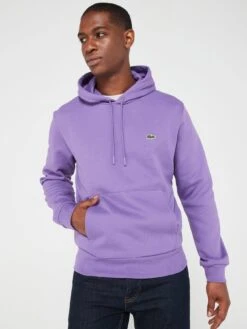 Lacoste Core Fleece Overhead Hoodie - Purple
