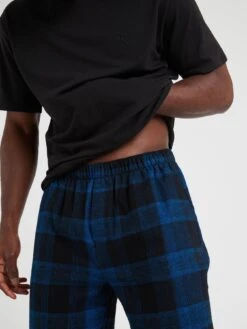 Calvin Klein Short Sleeve Pyjama Pants Set - Black/Blue -Barbou Clothing Shop VJXWJ SQ5 0000000029 MULTI MDd1