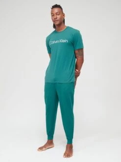 Calvin Klein Logo Pyjama Joggers - Green -Barbou Clothing Shop VJXWK SQ3 0000000047 GREEN MDo